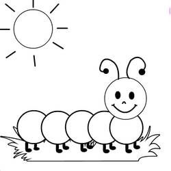 Coloriage Chenille (Animaux) #210380 à imprimer et colorier