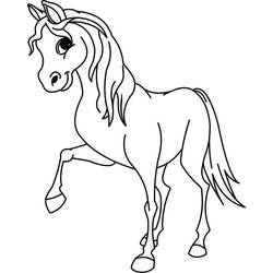 Coloriage Cheval (Animaux) #178239 à imprimer et colorier