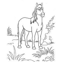 Coloriage Cheval (Animaux) #178253 à imprimer et colorier