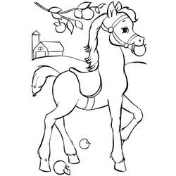 Coloriage Cheval (Animaux) #178277 à imprimer et colorier