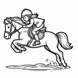 Page de coloriage Cheval (Animaux) #216508, gratuite à imprimer