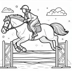 Coloriage Cheval (Animaux) #216517 à imprimer et colorier