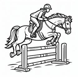 Coloriage gratuit Cheval (Animaux) #216526 à colorier aux crayons