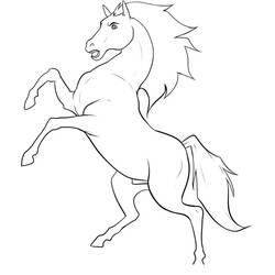 Coloriage Cheval (Animaux) #217699 à imprimer et colorier