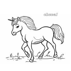 Coloriage à imprimer Cheval (Animaux) #217706 pour enfants et adultes