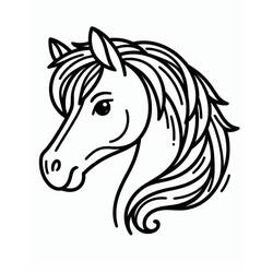 Coloriage Cheval (Animaux) #218868 à imprimer et colorier