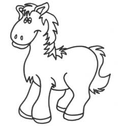 Dessin à colorier: Cheval (Animaux) #2248 - Coloriages à Imprimer Gratuits