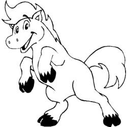 Dessin à colorier: Cheval (Animaux) #2263 - Coloriages à Imprimer Gratuits