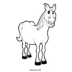 Dessin à colorier: Cheval (Animaux) #2274 - Coloriages à Imprimer Gratuits