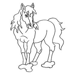 Dessin à colorier: Cheval (Animaux) #2318 - Coloriages à Imprimer Gratuits