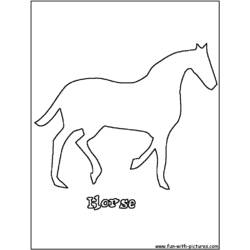 Dessin à colorier: Cheval (Animaux) #2330 - Coloriages à Imprimer Gratuits