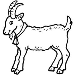 Dessin à colorier: Chèvre (Animaux) #2361 - Coloriages à imprimer