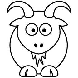 Dessin à colorier: Chèvre (Animaux) #2362 - Coloriages à imprimer