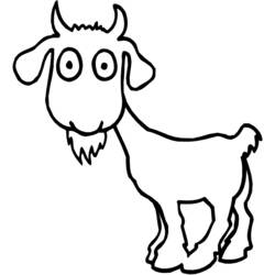 Dessin à colorier: Chèvre (Animaux) #2373 - Coloriages à Imprimer