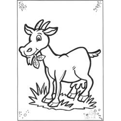 Dessin à colorier: Chèvre (Animaux) #2384 - Coloriages à Imprimer