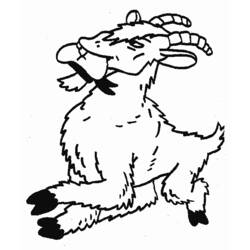 Dessin à colorier: Chèvre (Animaux) #2389 - Coloriages à Imprimer Gratuits