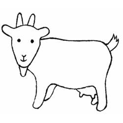 Dessin à colorier: Chèvre (Animaux) #2398 - Coloriages à imprimer