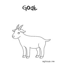 Dessin à colorier: Chèvre (Animaux) #2405 - Coloriages à Imprimer Gratuits