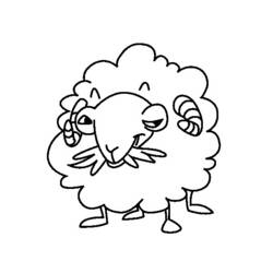 Dessin à colorier: Chèvre (Animaux) #2411 - Coloriages à Imprimer Gratuits