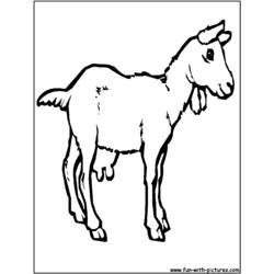 Dessin à colorier: Chèvre (Animaux) #2422 - Coloriages à Imprimer
