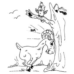 Dessin à colorier: Chèvre (Animaux) #2423 - Coloriages à Imprimer Gratuits