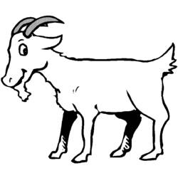 Dessin à colorier: Chèvre (Animaux) #2438 - Coloriages à imprimer