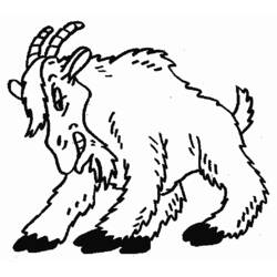 Dessin à colorier: Chèvre (Animaux) #2441 - Coloriages à Imprimer