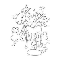 Dessin à colorier: Chèvre (Animaux) #2446 - Coloriages à Imprimer Gratuits