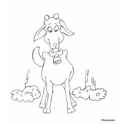 Dessin à colorier: Chèvre (Animaux) #2490 - Coloriages à Imprimer Gratuits