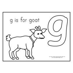Dessin à colorier: Chèvre (Animaux) #2496 - Coloriages à imprimer