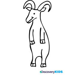 Dessin à colorier: Chèvre (Animaux) #2519 - Coloriages à Imprimer