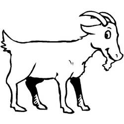 Dessin à colorier: Chèvre (Animaux) #2522 - Coloriages à imprimer