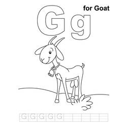 Dessin à colorier: Chèvre (Animaux) #2537 - Coloriages à Imprimer