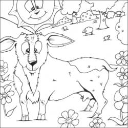 Dessin à colorier: Chèvre (Animaux) #2548 - Coloriages à Imprimer Gratuits