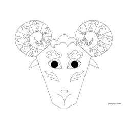 Dessin à colorier: Chèvre (Animaux) #2550 - Coloriages à Imprimer Gratuits