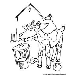 Dessin à colorier: Chèvre (Animaux) #2552 - Coloriages à Imprimer Gratuits