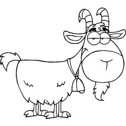 Dessin à colorier: Chèvre (Animaux) #2554 - Coloriages à imprimer