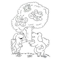 Coloriage Chien (Animaux) #182804 à imprimer et colorier