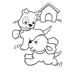 Coloriage Chien (Animaux) #182810 à imprimer et colorier