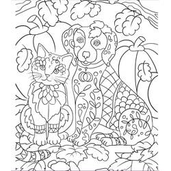 Dessin à colorier: Chien et Chat (Animaux) #211021 - Coloriages à Imprimer Gratuits