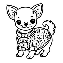 Dessin à colorier: Chihuahua (Animaux) #219789 - Coloriages à Imprimer Gratuits