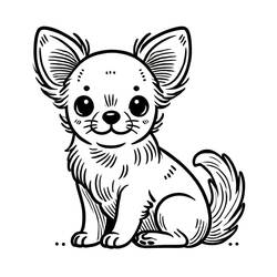 Dessin à colorier: Chihuahua (Animaux) #219790 - Coloriages à Imprimer Gratuits
