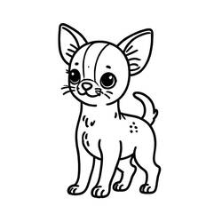 Dessin à colorier: Chihuahua (Animaux) #219793 - Coloriages à Imprimer Gratuits