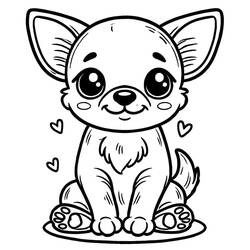Dessin à colorier: Chihuahua (Animaux) #219799 - Coloriages à Imprimer Gratuits
