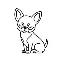 Dessin à colorier: Chihuahua (Animaux) #219806 - Coloriages à Imprimer Gratuits