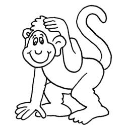 Dessin à colorier: Chimpanzé (Animaux) #2809 - Coloriages à Imprimer Gratuits