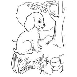 Coloriage Chiot (Animaux) #199535 à imprimer et colorier