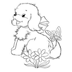 Coloriage Chiot (Animaux) #199536 à imprimer et colorier