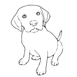 Coloriage Chiot (Animaux) #199553 à imprimer et colorier