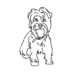 Dessin à colorier: Chiot (Animaux) #2972 - Coloriages à Imprimer Gratuits